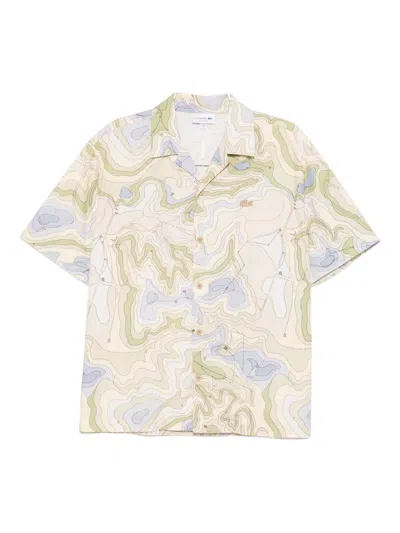 Lacoste Logo-embroidered Shirt In Neutral