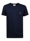 Lacoste Logo-embroidered Short-sleeve T-shirt In Blue