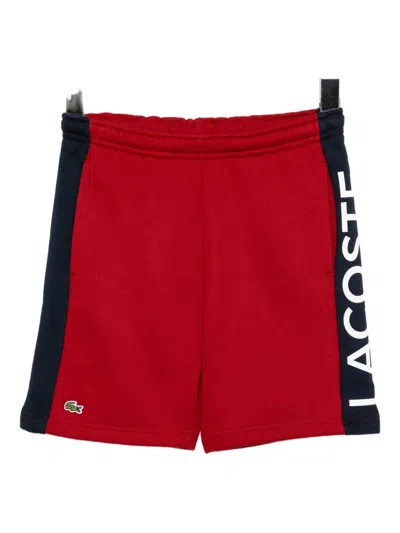 Lacoste Kids' Logo-embroidered Shorts In Red