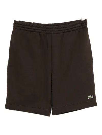 Lacoste Logo-embroidered Shorts In Animal Print