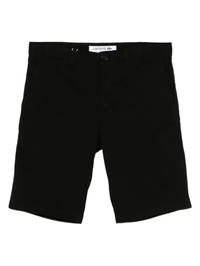 Lacoste Logo-embroidered Shorts In Black