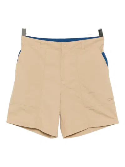 Lacoste Logo-embroidered Shorts In Neutral