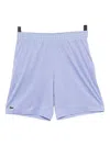 Lacoste Logo-embroidered Shorts In Purple
