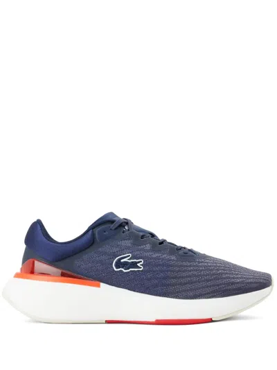 Lacoste Logo-embroidered Sneakers In Blue
