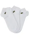 Lacoste Embroidered Croc Ankle Socks 3-pack In White