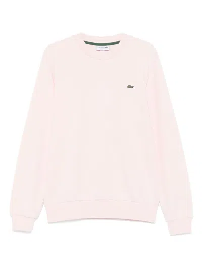 Lacoste Logo-embroidered Sweatshirt In Pink