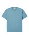 Lacoste Mens Crew Neck Pima Cotton Jersey T-shirt In Blue