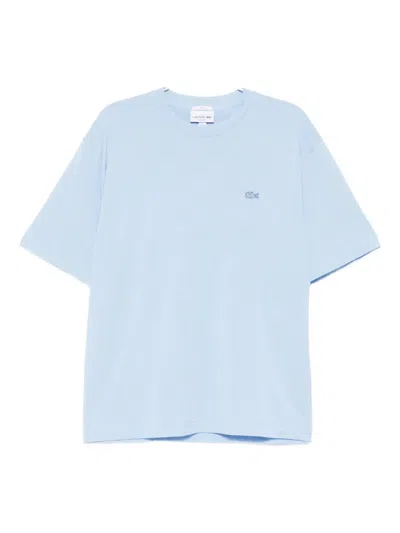 Lacoste Logo-embroidered T-shirt In Blue