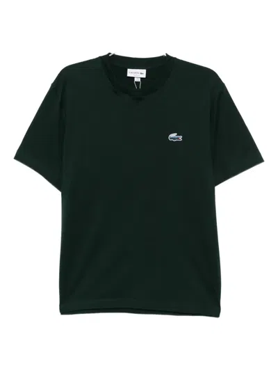 Lacoste Logo-embroidered T-shirt In Green