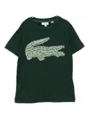 Lacoste Logo-embroidered T-shirt In Green