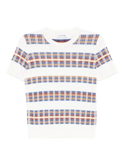 Lacoste Logo-embroidered T-shirt In Multi