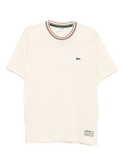 Lacoste Logo-embroidered T-shirt In White