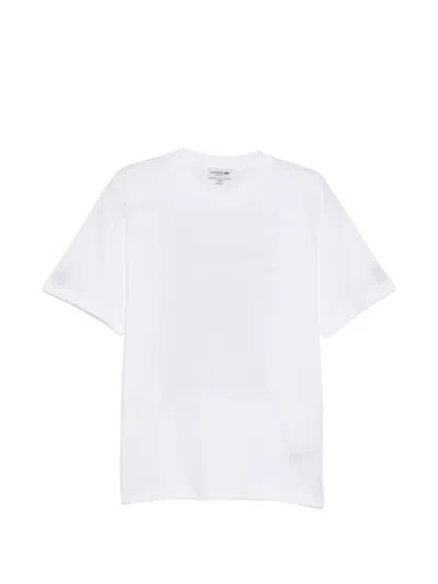 Lacoste Logo-embroidered T-shirt In White