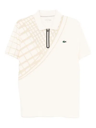 Lacoste Logo-embroidered Top In Neutral