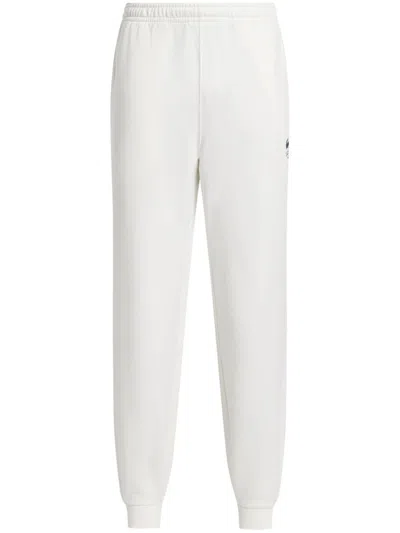 Lacoste Graphic-print Cotton Track Pants In Grey
