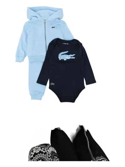 Lacoste Kids' Logo-embroidered Tracksuit Set In Blue