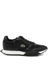 Lacoste Logo-embroidered Trainers In Black