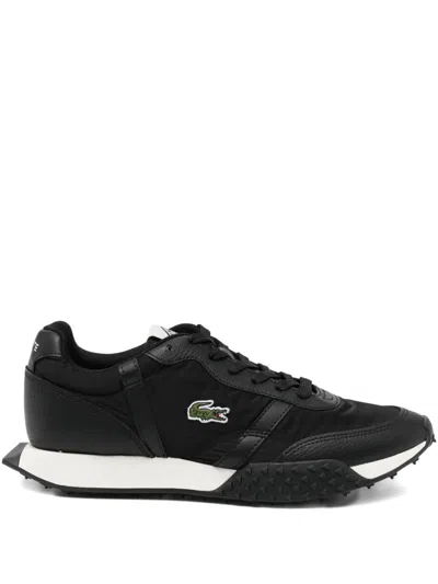 Lacoste Logo-embroidered Trainers In Black