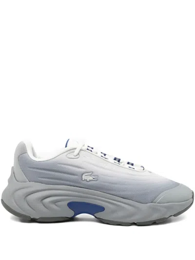 Lacoste Logo-embroidered Trainers In Gray