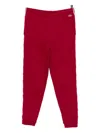 Lacoste Logo-embroidered Trousers In Red