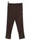 Lacoste Logo-embroidered Trousers In Brown