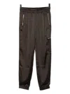 Lacoste Logo-embroidered Trousers In Brown