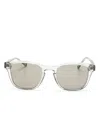 Lacoste Logo-engraved Square-frame Sunglasses In Grau