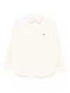 Lacoste Logo Flannel Blouses In Neutral