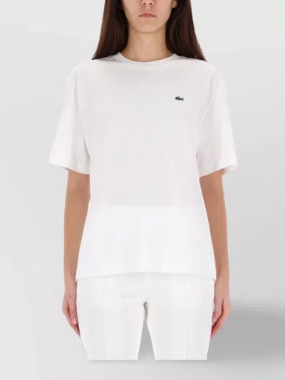 Lacoste Logo Graphic Short Sleeve T-shirt In White