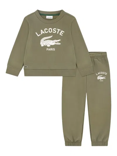 Lacoste Kids' Logo Graphic Tracksuit In Green