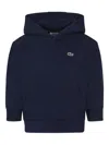 Lacoste Logo Hoodie In Blau
