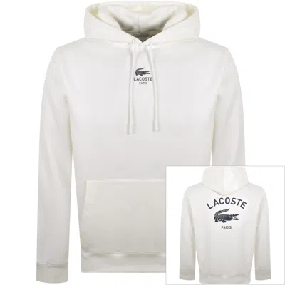 Lacoste Logo Hoodie Flour White