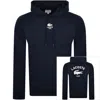 Lacoste Logo Hoodie Navy In Blue