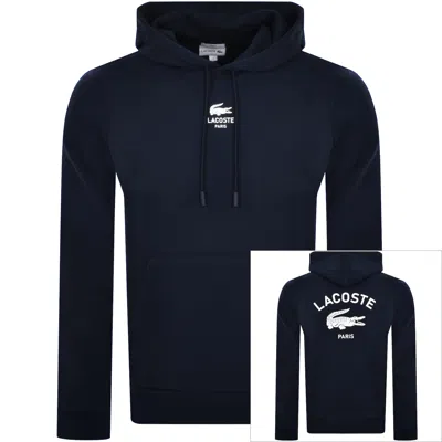 Lacoste Logo Hoodie Navy