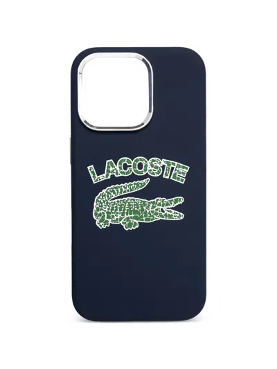 Lacoste Logo Iphone 16 Pro Phone Case In Blue