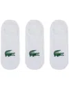 Lacoste Logo-jacquard Socks (pack Of Three) In White