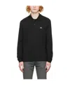 Lacoste Black Piqué Polo Shirt In Black