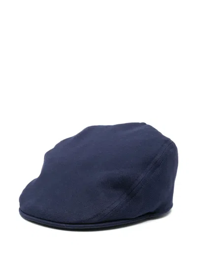 Lacoste Logo-patch Beret In Blue