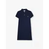 LACOSTE LOGO-PATCH CHEST-POCKET COTTON-PIQUE POLO DRESS 4-14