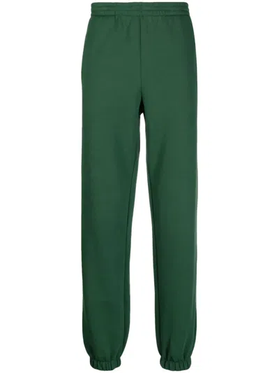 Lacoste Logo-patch Cotton-blend Track Pants In Green