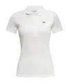 Lacoste Logo-patch Cotton Polo Shirt In White