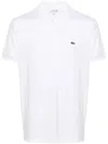 Lacoste Logo-patch Cotton Polo Shirt In White