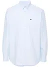 Lacoste City Slim Fit Solid Button-up Shirt In Blue