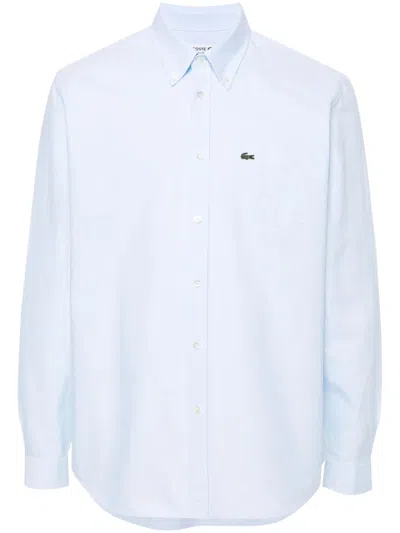 LACOSTE LOGO-PATCH COTTON SHIRT