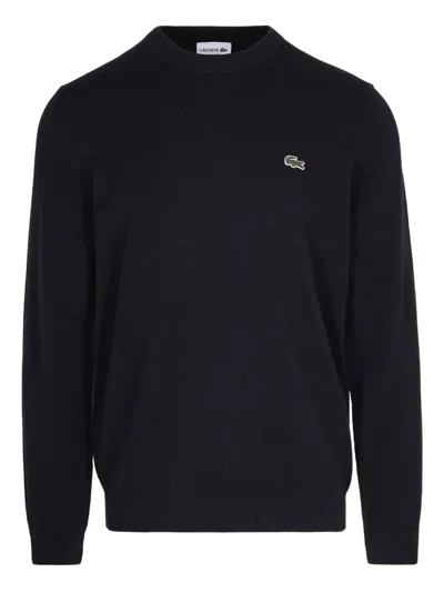 LACOSTE LOGO-PATCH COTTON SWEATER