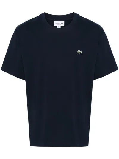 Lacoste Mens Classic Fit Cotton Jersey T-shirt In Blue