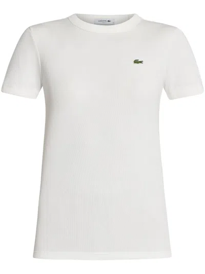 Lacoste T Shirt In Soft Cotton Relaxed Fit In White
