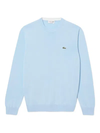 LACOSTE LOGO-PATCH CREW-NECK SWEATER