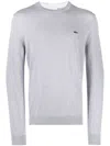 Lacoste Mens Crew Neck Fleece Sweatshirt In Grey
