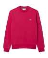 Lacoste Fleece Crew Neck Sweatshirt In Pink